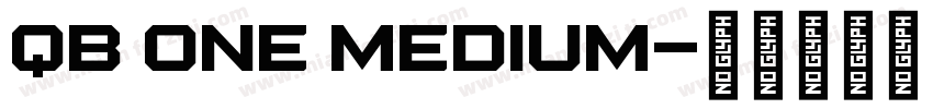 QB One Medium字体转换